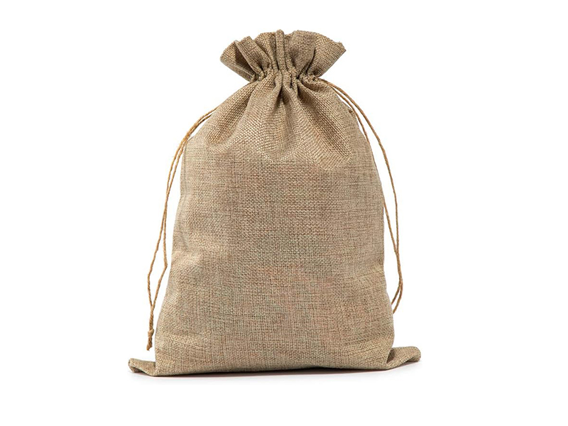 Burlap Drawstring Bag